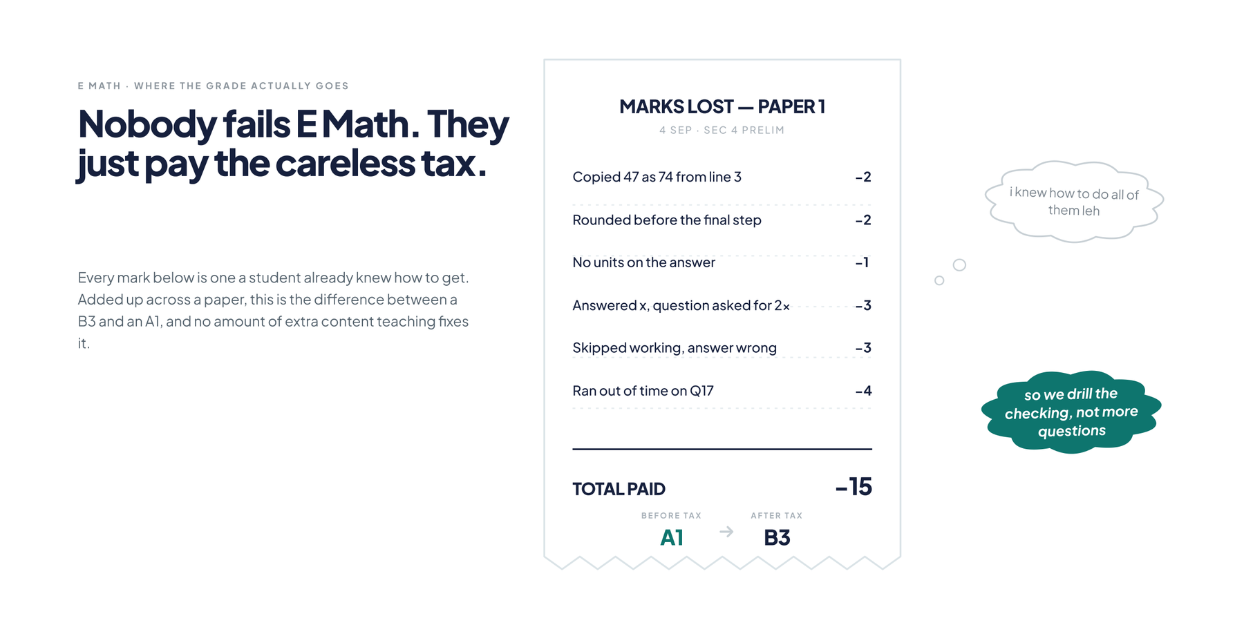 How to Stop Making Careless Mistakes in O-Level E Math